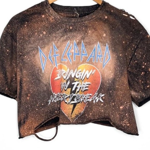 Def Leppard Tops - Destroyed Def Leppard 'Bringin' on the Heartbreak'